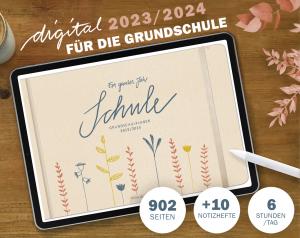 Lehrerkalender digital 2023 2024, Planungshelfer fürs Tablet zur Unterrichtsvorbereitung und Schuljahr Planung, Grundschule